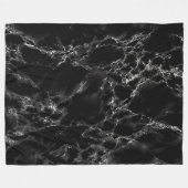 Black Marble Fleece Blanket Deken (Voorkant (Horizontaal))