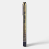 black marble gold glitter monogram Case-Mate iPhone case (Achterkant / Links)