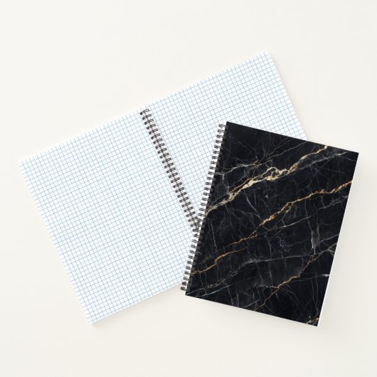 Black Marble Gold Notebook Notitieboek (Binnen)