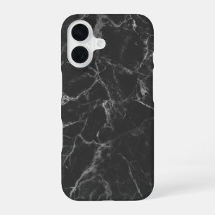 Black Marble iPhone 16 Hoesje