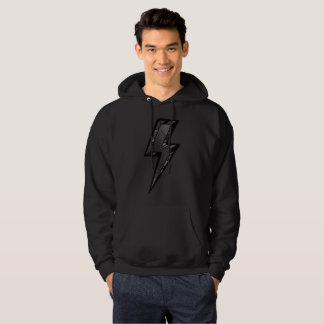Black Marble Lightning Bolt Hoodie