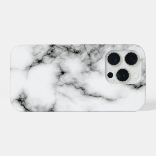 Black Marble Look Design iPhone Case (Verso Horizontal)