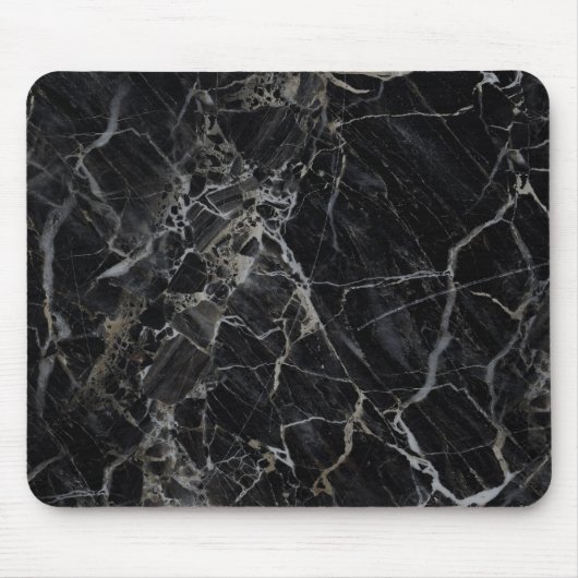 Black Marble Mousepad Muismat (Voorkant)