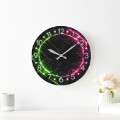 Black Marble Neon Clock Design Grote Klok (Huis)