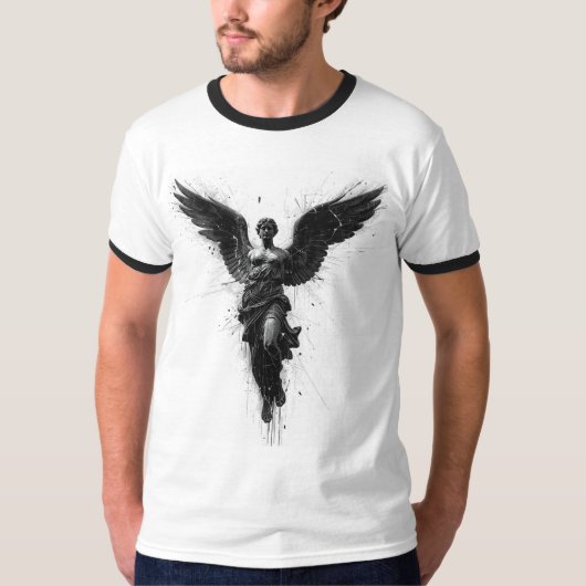 Black Marble Nike Statue T-Shirt (Voorkant)