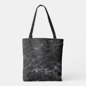 Black Marble Piano Music Threaded Canvas tas (Achterkant)