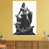 Black Marble Sculpture Canvas Afdruk (Insitu (Woonkamer))