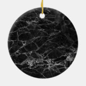 Black Marble Stone Kijk Keramisch Ornament (Achterkant)