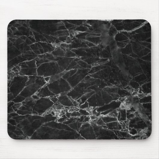 Black Marble Stone Kijk Muismat (Voorkant)