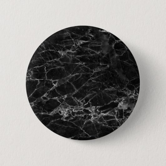Black Marble Stone Kijk Ronde Button 5,7 Cm (Voorkant)