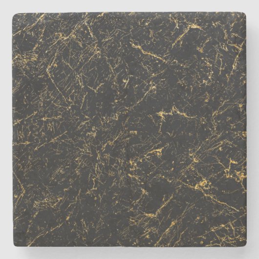 Black Marble Stone Onderzetter (Voorkant)