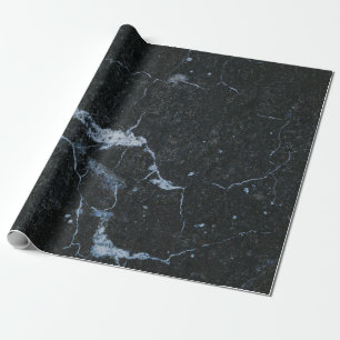 Black Marble Stone Pattern Cadeaupapier