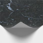 Black Marble Stone Pattern Cadeaupapier (Hoek)