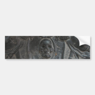 Black Marble Stone Skull Pirate Bumpersticker