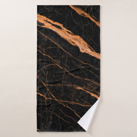 black marble with golden veins, emperador marble n (Serviette de bain)