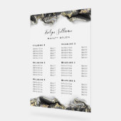 Black Marbling Design prijslijst Acryl Bord (Hoek)