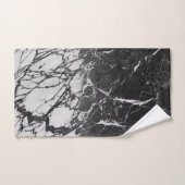 Black & Marbre blanc Moderne Glam tendance (Serviette à main)