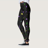 Black Mardi Gras Confetti Leggings (Links)