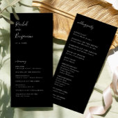 Black Mariage Cérémonie Script Programme Élégant
