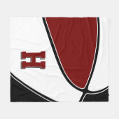 Black Maroon basketbalteam kleurt jongens meisjes Fleece Deken (Voorkant (Horizontaal))