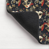 Black Masquerade Mask Muismat (Hoek)