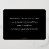 Black MD Asclepius Graduus Faire-part photo (Verso)