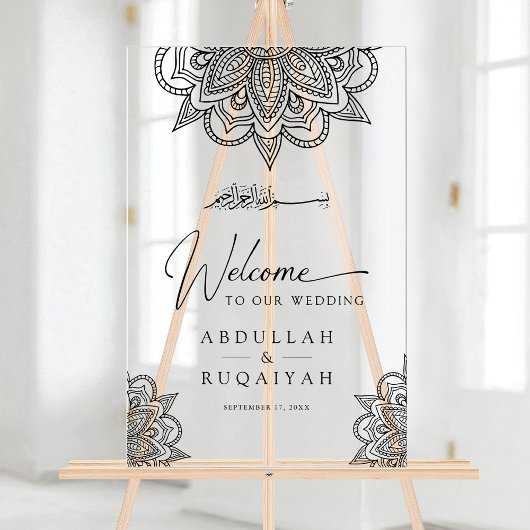 Black Mehndi Muslim Wedding Welcome
