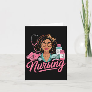 Black Melanine Nurse Afro Black Geschiedenis Hair Kaart