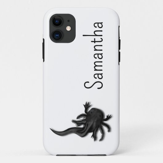 Black Melanoid Axolotl Art Case-Mate iPhone Case (Achterkant)