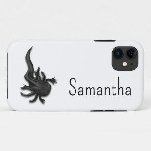 Black Melanoid Axolotl Art iPhone 11 Hoesje