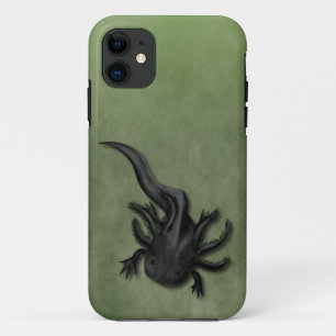 Black Melanoid Axolotl Art iPhone 11 Hoesje