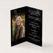 Black Memorial Viering van het leven Dank u Kaart (Binnen)