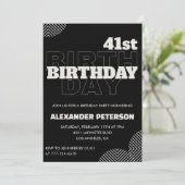 Black Men 41e anniversaire invitations de fête (Debout devant)