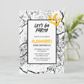 Black Men 53e anniversaire invitation Grunge (Debout devant)