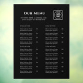 Black Menu | Persoonlijk logo voor café & restaura Raamsticker (Vel 3)