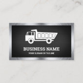 Black Mesh Construction Hauling Dump Truck Visitekaartje (Voorkant)