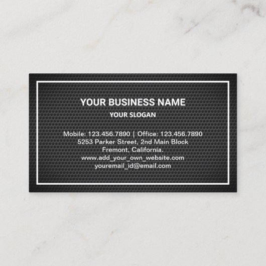 Black Mesh Gold Pest Control Service Visitekaartje (Achterkant)