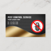 Black Mesh Gold Pest Control Service Visitekaartje (Voorkant)