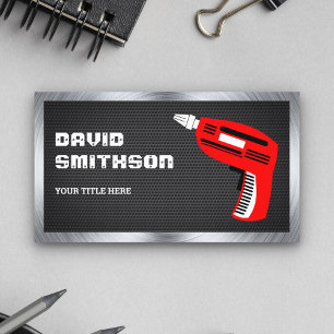 Black Mesh Hardware Power Tool Red Drift Machine Visitekaartje