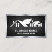 Black Mesh House Roofing Construction Roofer Visitekaartje (Voorkant)