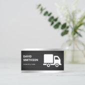 Black Mesh Logistiek Transport Vrachtwagen Visitekaartje (Staand voorkant)