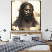 Black Messiah Canvas Afdruk (Insitu (Slaapkamer))