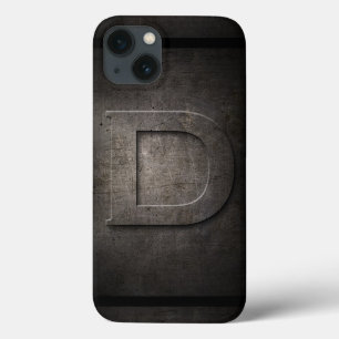 Black Metal D Monogram Iphone Case