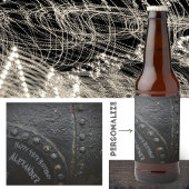 Black metal industrial-style man's partij bier etiket