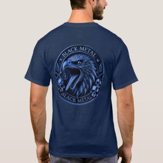 Black-Metal Medaille - 3 Totenschädel mit Adler T-shirt