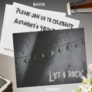 Black metal minimalistische man partij kaart