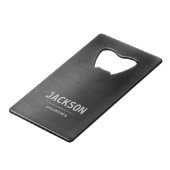 Black Metal Moderne Simple Cadeaux Personnalisés p (Devant Angle)