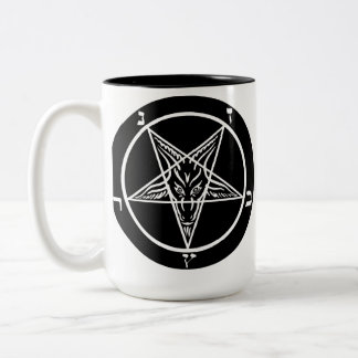 Black Metal SATAN Baphomet-mok 666 Tweekleurige Koffiemok