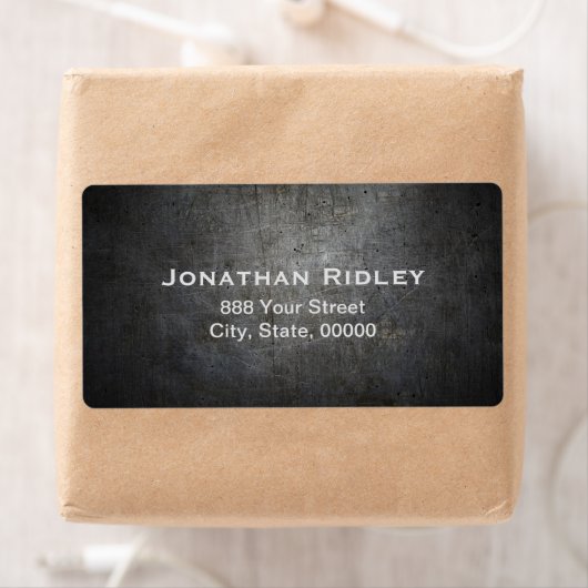 Black METAL Shipping Labels (Insitu)