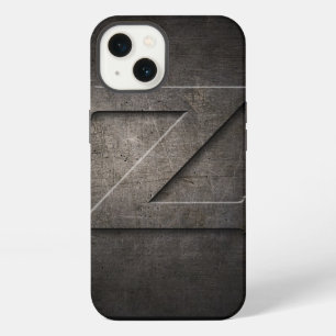 Black Metal Z Monogram Iphone Case 13 Hoesje